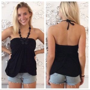 Nu by Mark Anthony black halter top, size S
